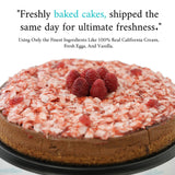 Andy Anand Sugar Free Raspberry Coconut Chocolate Cheesecake 9" with Real sugar free Chocolate Truffles - 2.8 lbs - Andyanand