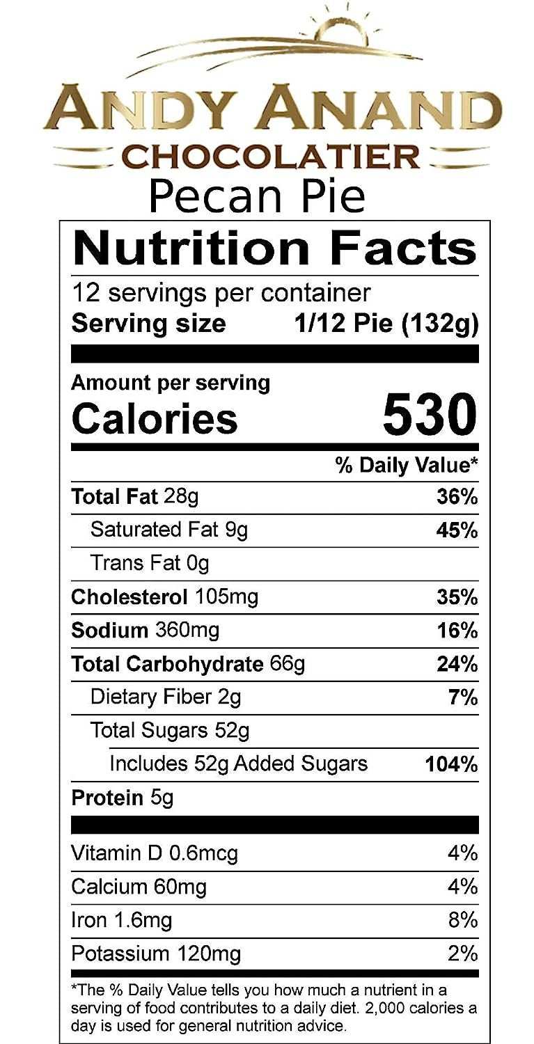 Andy Anand Traditional Pecan Pie, a mouthwatering dessert crafted with premium ingredients from the brand's own farms, offering a delightful blend of sweet and crunchy flavors. Andy Anand Chocolates, All Products, Products, Pies