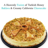 A heavenly fusion of Turkish honey baklava and creamy California cheesecake. A delectable dessert with rich, caramelized honey notes and a velvety smooth texture. Andy Anand Chocolates, All Products, Products, New Arrivals, Cheesecake Regular