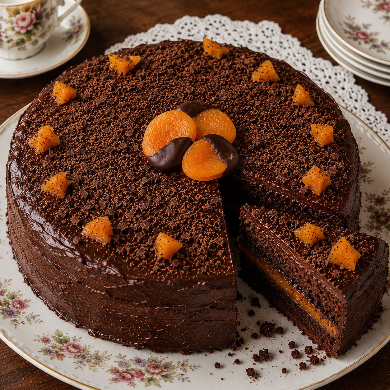 Andy Anand Chocolates Food & Beverages > Desserts & Sweets > Cakes > Gluten Free > Sugar-Free Cheesecakes Andy Anand Sugar Free Sachertorte – Classic Austrian Chocolate Apricot Cake 2.8 lb | Keto &amp; Diabetic Friendly | No Sugar Added | No Preservatives | Gourmet Birthday Gift Andy Anand Sugar Free Sachertorte Austrian Chocolate Apricot Cake 