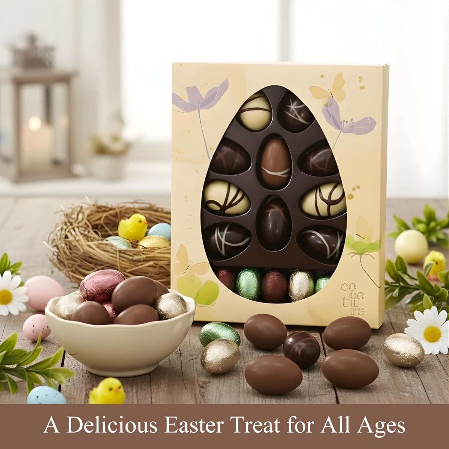 ANDY ANAND Special 2 Pack Plus Rabbit Unwrap Easter Joy 20 delicious Truffles 60% cacao chocolate eggs filled with creamy praline. 10 foiled for hunts & 10 for snacking. Inspire imagination & sweet family memories and Fun 7 oz