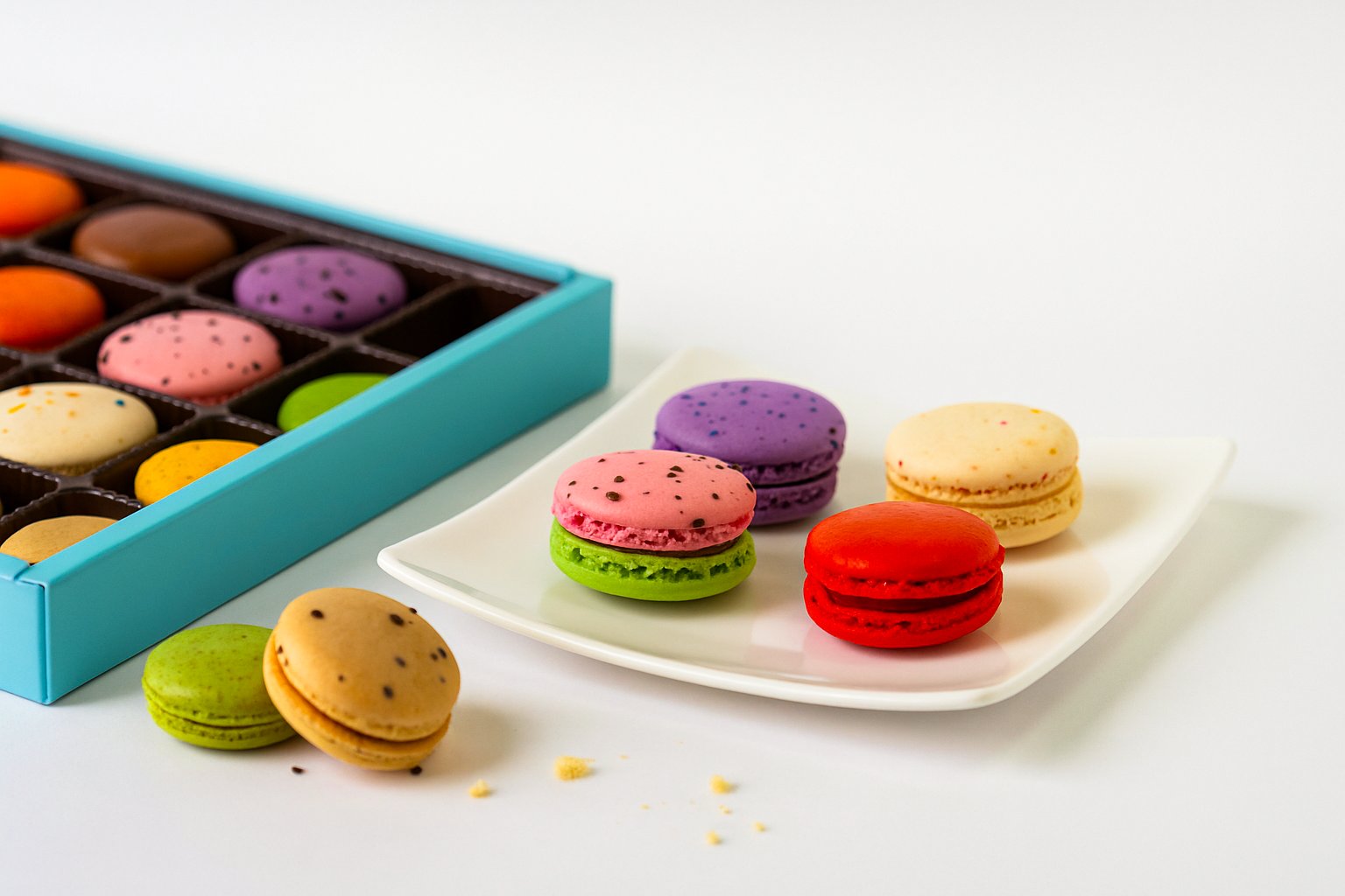Andy Anand Chocolates Food & Beverages > Bakery > Cookies Andy Anand French Macarons, 48-Piece Gift Box – Made Fresh Daily, Decadent Assorted Flavors, Gluten-Free – Birthday & Holiday Gift Box French Macarons 48 pc | Made Fresh, Nationwide