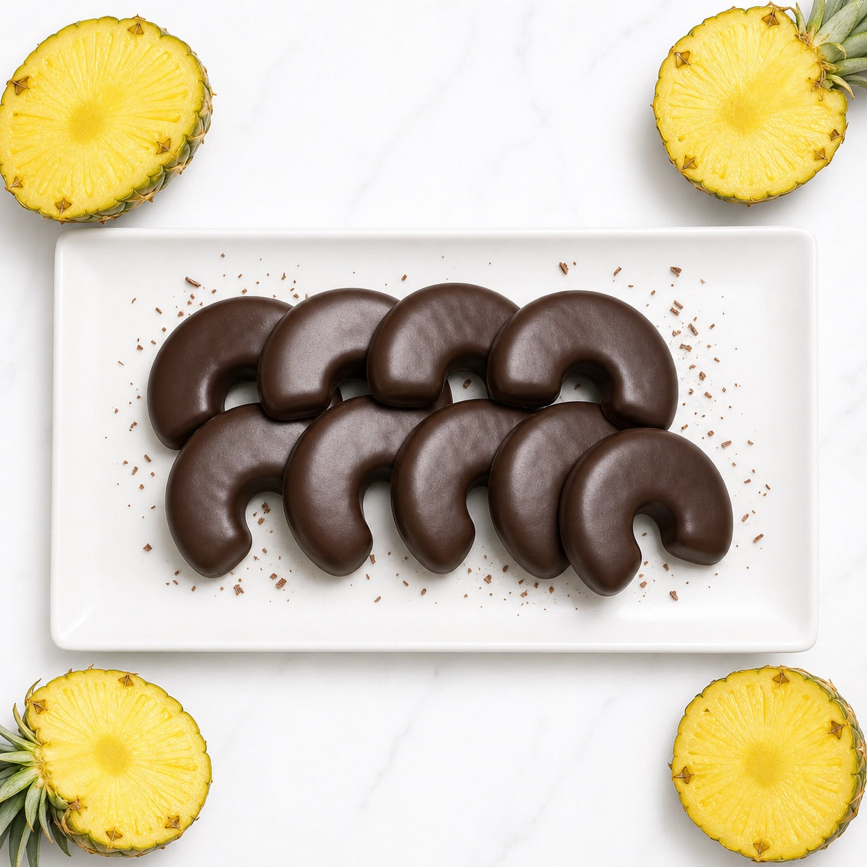 Andy Anand Sugar Free Dark Chocolate Pineapple Slices, 12oz – Keto Friendly, Diabetic Friendly, No Sugar Added, Gourmet Belgian Dark Chocolate Gift