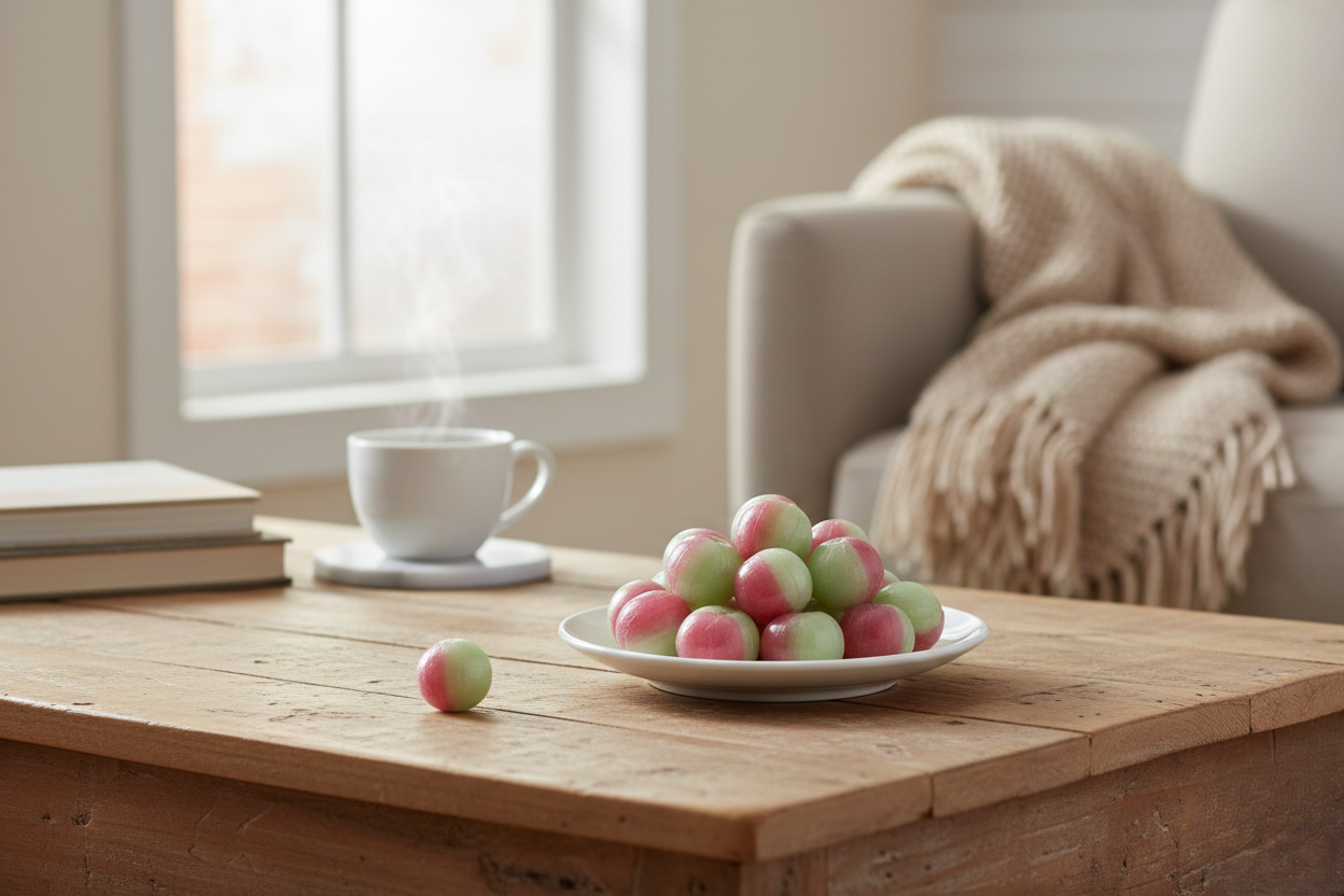 Andy Anand Sugar Free Rosy Apple Hard Candy Boiled in Copper Kettle for that unique taste, Flown from Europe 25 Pieces - Sugar & Aspartame Free - Naturally Flavored & Sweetened - Non-GMO, Gluten Free, Keto & Diabetic Friendl