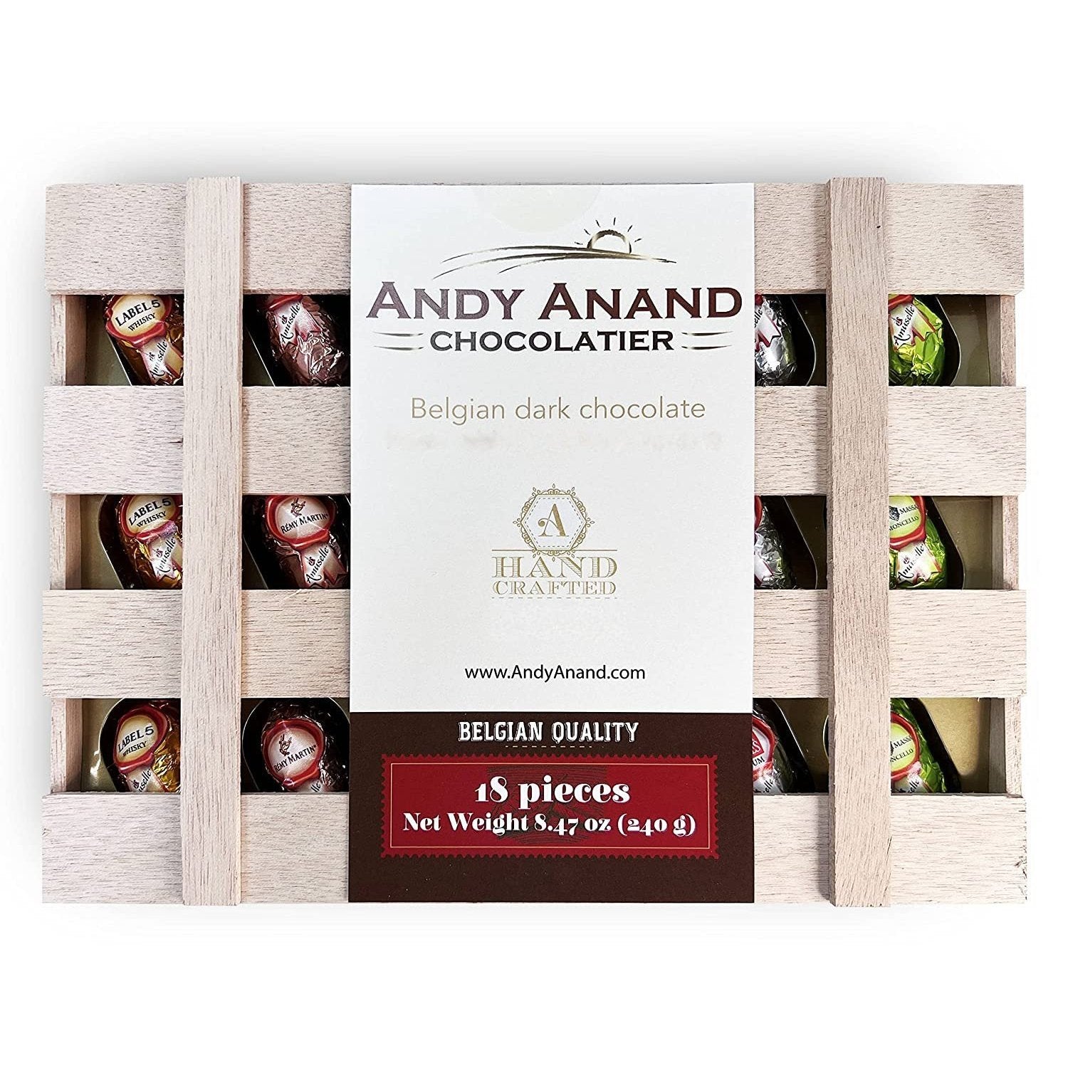 Vegan Liqueur Dark Chocolate Bottles 18 pc | Nationwide