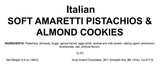 Andy Anand Gourmet Italian Soft Amaretti Pistachios, Hazelnut & Almond Cookies 12-Piece Gluten-Free Delights (6.5 oz)