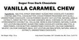 Andy Anand Sin Azúcar Delicioso Chocolate Negro Vainilla Caramelo Masticable