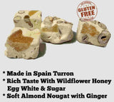 Andy Anand Deliciously Divine Soft Ginger Turron Nougats with Wildflower Honey - Sweet Delights (7 Oz)