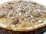 Andy Anand Caramel Cashew Cheesecake 9" - Baked Fresh Daily - Delight in Every Bite (2 lbs)