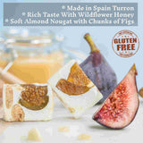 Andy Anand Soft Nougat with Chunks of Figs, Soft Brittle, Turron - Gluten Free - Taste in Every Bite - 7 Oz