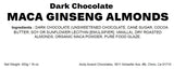 Andy Anand Yummy Chocolate Negro Maca Ginseng Almendras