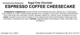 Andy Anand Indulgent Sugar-Free Espresso Coffee Chocolate Cheesecake - Taste in Every Bite (2 lbs)
